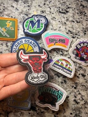 Embroidered Croc  Patch’s  - various basketball teams